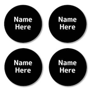 Round Name Labels: Single Colour Round Label (Pack of 30)