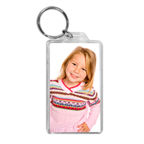 Large Rectangle Photo Keyring