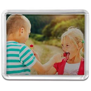 Magnets: Large Rectangle Clear Frame Fridge Magnet