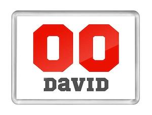 Magnets: Sports Number Fridge Magnet