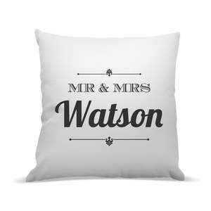 Premium Cushion Covers: Mr & Mrs Premium Cushion Cover
