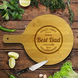 Round Bamboo Serving Boards: Best Dad Round Bamboo Serving Board