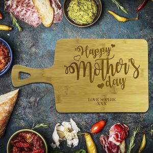 Rectangle Bamboo Serving Boards: Happy Mother's Day Rectangle Bamboo Serving Board
