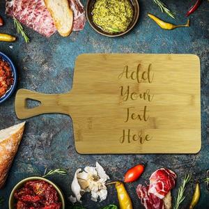 Rectangle Bamboo Serving Boards: Add Your Own Message Rectangle Bamboo Serving Board