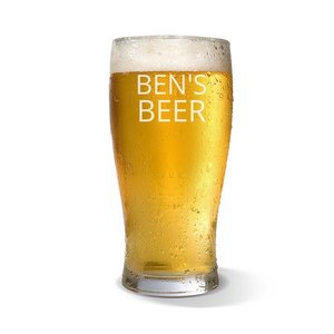 Engraved Standard Beer Glasses: Person's Standard 425ml Beer Glass