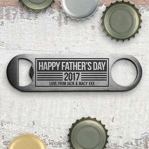 Engraved Bottle Openers: Happy Father's Day Engraved Bottle Opener