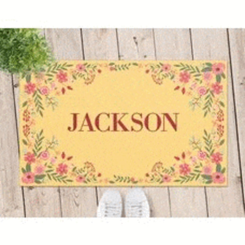 Personalised Door Mats: Flower Door Mat