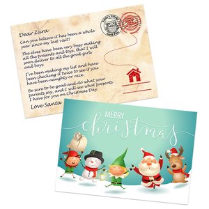 Postcards: Santa & Elves Santa Postcard