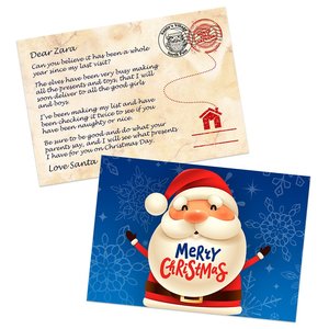 Postcards: Blue Santa Postcard