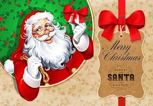 Postcards: Santa with Gift Santa Postcard