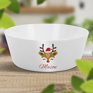 Kids Tableware: Reindeer Face Kids Bowl