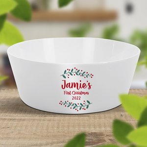 Kids Tableware: 1st Christmas Kids Bowl