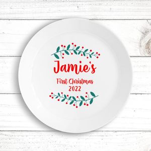 Kids Tableware: 1st Christmas Plate