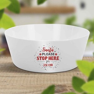 Kids Tableware: Santa Stop Kids Bowl