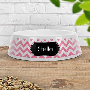 Pet Bowl: Chevron Pet Bowl - Small