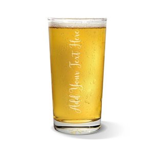 Fathers Day Pint Glasses: Add Your Own Message Vertical Pint Glass