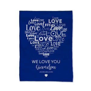 Fathers Day Blankets: Love You Grandpa Blanket - Small