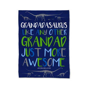 Fathers Day Blankets: Grandadasaurus Blanket - Small