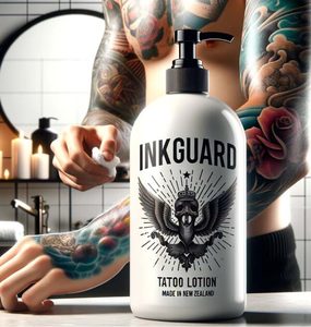 Products: InkGuard Tattoo Lotion Hasan Cosmetics New Zealand