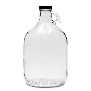 5 Litre Glass Jar with Black Cap (Demijohn) ***Please read shipping conditions