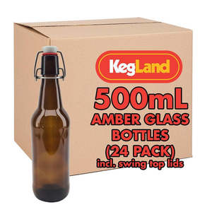 Beer Bottling Your Beer: 500ml Flip Top Glass Bottles x 24 (KL) ***Please read shipping conditions