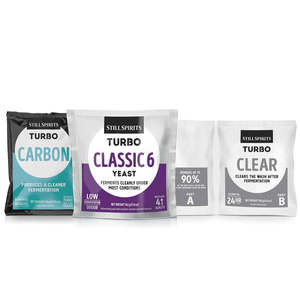 Spirit Dextrose Turbo Yeast Other Wash Ingredients: Classic 6 Turbo Combo Pack