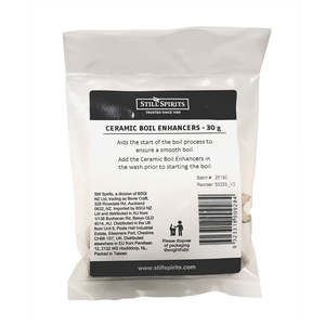 Spirit Dextrose Turbo Yeast Other Wash Ingredients: Ceramic Boil Enhancers