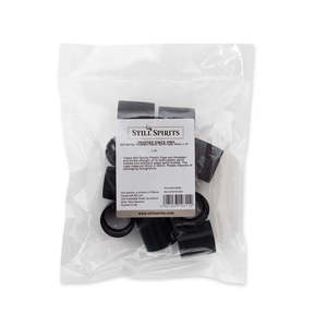 Spirit Spirit Liqueur Bottles: Threaded Plastic Spirit Caps, Black x 10