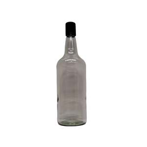 1125ml Glass Spirit Bottle & Black Plastic Wadded Cap x 1 ***Please read shipping conditions
