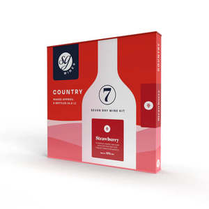 Wine Wine Kits 30 Bottles: Strawberry Country Wine Kit (6 Bottle Kit) -requires 670g dextrose to be added