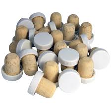 Wine Bottling Your Wine: Plastic Top Cork Stopper -White x 25