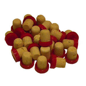 Wine Bottling Your Wine: Plastic Top Cork Stopper -Red x 25