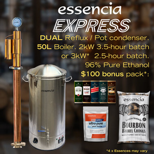 Essencia Express Copper Reflux & Pot Still 50L (2kW) with FREE PROMO PACK