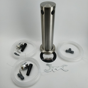 Beer Making Supplies: Brushed Stainless Font (Tower) Kit - Double