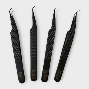 Noir Slim Fibre Tip Tweezers Haus of Lash NZ