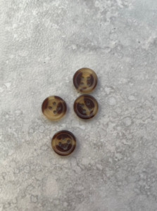 Components Haberdashery Buttons Zips: T1288 DARK TORTOISE