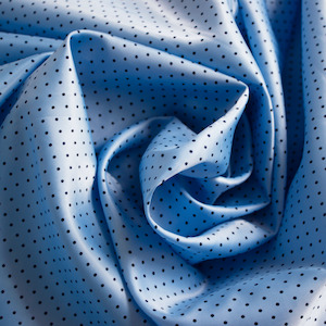 Fabric Lining: BLUE BLACK SPOT LINING