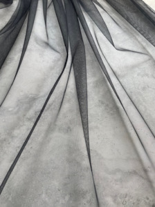 Tulle Mesh: BLACK INVISIBLE TULLE