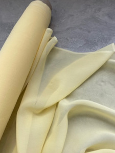 Silk Satin Sewing Fabrics: CANARY YELLOW SILK GEORGETTE
