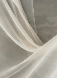 Silk Satin Sewing Fabrics: SOFT SILK WHITE ORGANZA