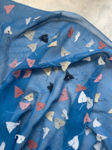 Silk Satin Sewing Fabrics: CONFETTI SKY SILK CHIFFON