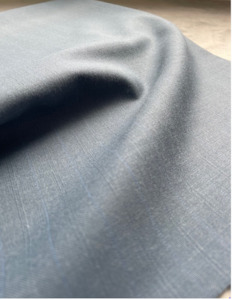 AIRFORCE BLUE WOOL BLEND SUITING (1.15m Length)