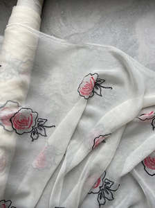 Zoe 100% Silk With Cotton Embroidery