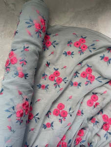 Phoebe 100% Silk Georgette With Embroidered Flowers & Beads