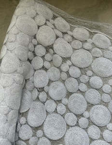 Fabric Cotton Linen Silk Wool: LACROIX CIRCULAR DESIGN (2.2m Length)