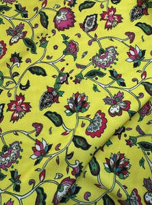 Fabric Cotton Linen Silk Wool: FIORELLA BUTTERCUP 100% VISCOSE