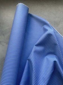 TRIBECA 100% COTTON BLUE & WHITE STRIPE