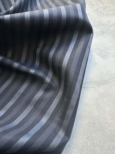 LENNY 100% BLACK & GREY COTTON STRIPE