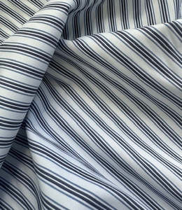 ALISTAIR 100% COTTON WITH PALE BLUE & DARK BLUE STRIPES