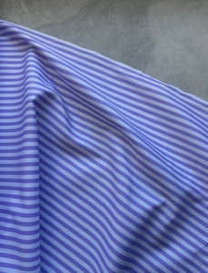 Fabric Cotton Linen Silk Wool: MADISON 100% COTTON PURPLE & WHITE STRIPE